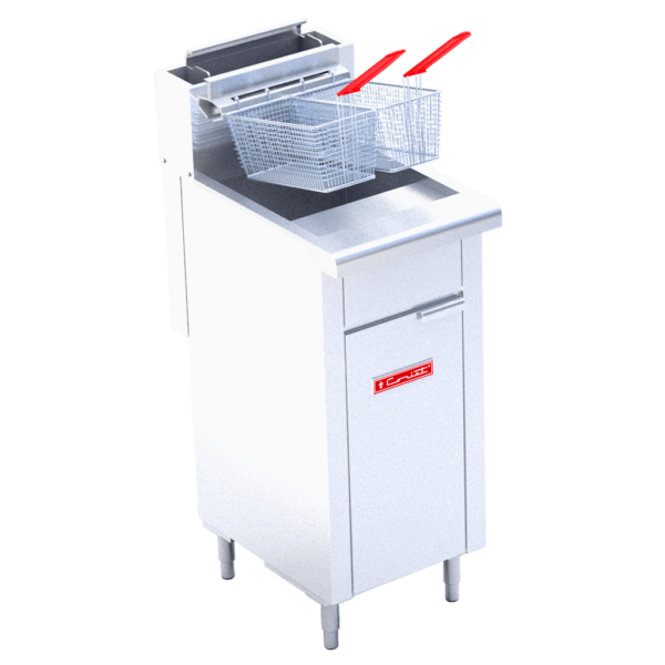 CORIAT TRUBO-12.5-3Q DE PISO PETIT/ Freidora de piso a gas, 2 canastillas, 12.5 litros, 3 quemadores