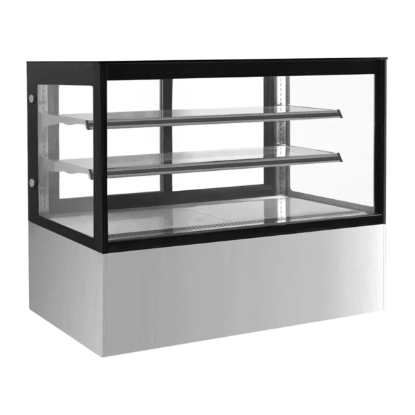 VITRINA GN-1800R2/Vitrina refrigerada de piso con cristal recto de 180 cm de frente